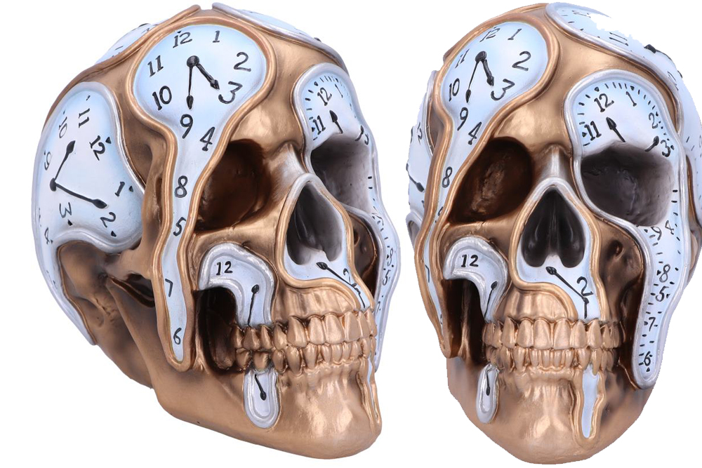 TIME GOES BY CLOCK SKULL - immagine 2