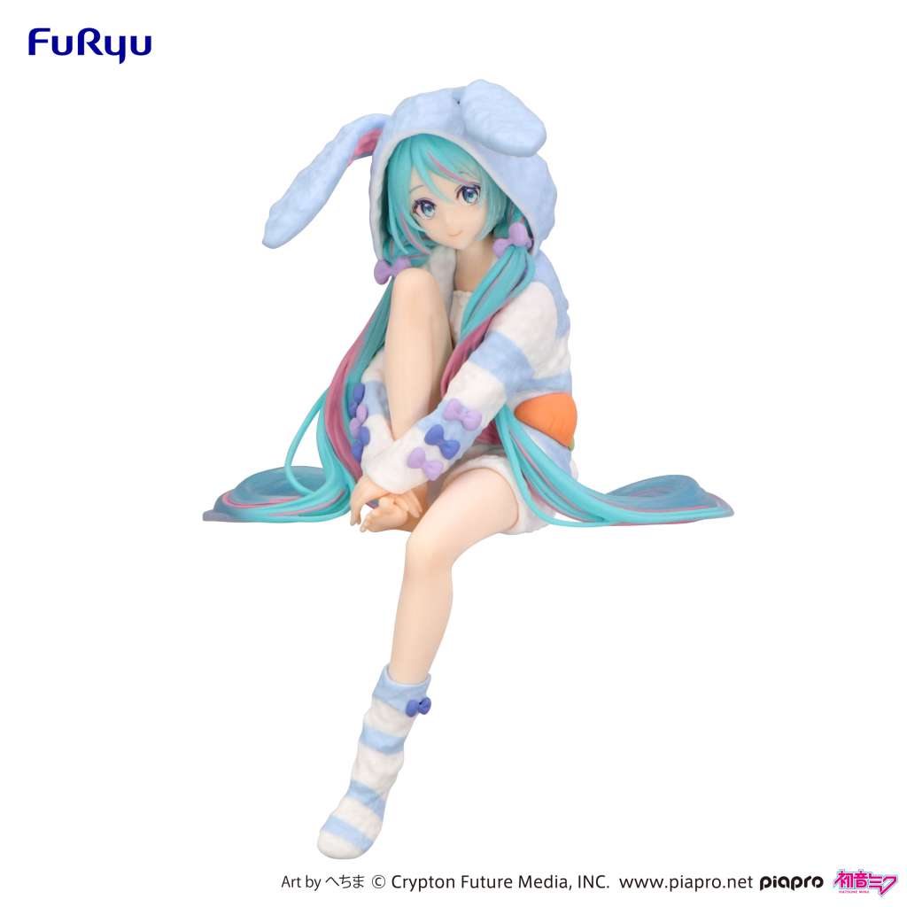 Hatsune miku rabbit ear hood pajama blue noodle stopper fig - immagine 2