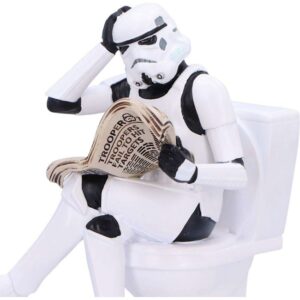 Original stormtrooper pooper trooper on a toilet figurine